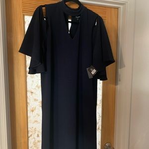 NWT -NIC+ZOE Womens Textured Flutter Sleeve Dress Short sleeve cocktail dress.